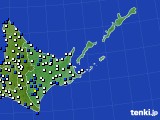 2021年04月10日の道東のアメダス(風向・風速)