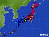 アメダス実況(日照時間)(2021年04月12日)