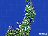東北地方のアメダス実況(風向・風速)(2021年04月12日)