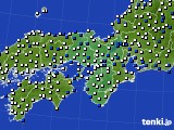 近畿地方のアメダス実況(風向・風速)(2021年04月12日)