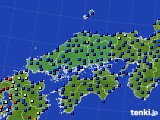 中国地方のアメダス実況(日照時間)(2021年04月13日)