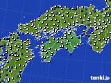 2021年04月13日の四国地方のアメダス(風向・風速)