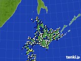 北海道地方のアメダス実況(風向・風速)(2021年04月15日)