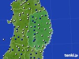 岩手県のアメダス実況(風向・風速)(2021年04月16日)