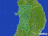 秋田県のアメダス実況(降水量)(2021年04月17日)