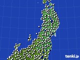 東北地方のアメダス実況(風向・風速)(2021年04月17日)