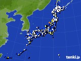 アメダス実況(風向・風速)(2021年04月18日)