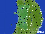 2021年04月18日の秋田県のアメダス(風向・風速)