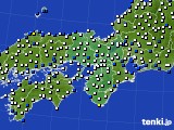 近畿地方のアメダス実況(風向・風速)(2021年04月19日)