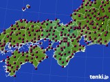 近畿地方のアメダス実況(日照時間)(2021年04月20日)