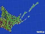 道東のアメダス実況(日照時間)(2021年04月21日)
