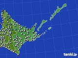道東のアメダス実況(気温)(2021年04月21日)