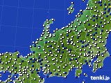 北陸地方のアメダス実況(風向・風速)(2021年04月21日)