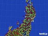 東北地方のアメダス実況(日照時間)(2021年04月22日)
