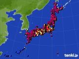 アメダス実況(日照時間)(2021年04月22日)