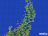 東北地方のアメダス実況(風向・風速)(2021年04月22日)