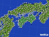 2021年04月22日の四国地方のアメダス(風向・風速)