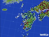 九州地方のアメダス実況(日照時間)(2021年04月23日)