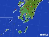 鹿児島県のアメダス実況(日照時間)(2021年04月23日)