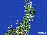 東北地方のアメダス実況(風向・風速)(2021年04月23日)