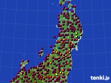 東北地方のアメダス実況(日照時間)(2021年04月24日)