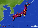 アメダス実況(日照時間)(2021年04月24日)