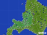 道央のアメダス実況(風向・風速)(2021年04月24日)