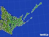2021年04月24日の道東のアメダス(風向・風速)