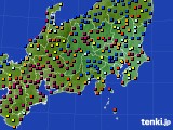 関東・甲信地方のアメダス実況(日照時間)(2021年04月25日)