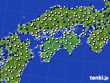 2021年04月25日の四国地方のアメダス(風向・風速)