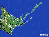 2021年04月25日の道東のアメダス(風向・風速)