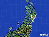 2021年04月28日の東北地方のアメダス(日照時間)