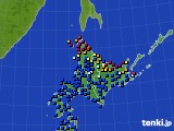北海道地方のアメダス実況(日照時間)(2021年04月29日)