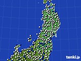 東北地方のアメダス実況(風向・風速)(2021年05月01日)