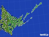 2021年05月01日の道東のアメダス(風向・風速)