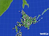 2021年05月02日の北海道地方のアメダス(風向・風速)