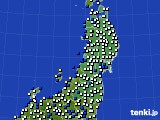 2021年05月02日の東北地方のアメダス(風向・風速)