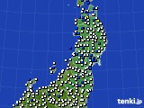 東北地方のアメダス実況(風向・風速)(2021年05月06日)