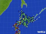北海道地方のアメダス実況(日照時間)(2021年05月09日)