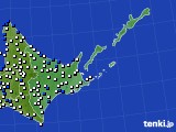 2021年05月09日の道東のアメダス(風向・風速)