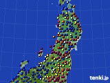 東北地方のアメダス実況(日照時間)(2021年05月10日)
