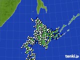 2021年05月11日の北海道地方のアメダス(風向・風速)