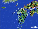 九州地方のアメダス実況(日照時間)(2021年05月14日)