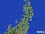 2021年05月15日の東北地方のアメダス(風向・風速)