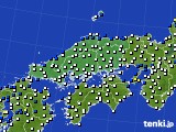 中国地方のアメダス実況(風向・風速)(2021年05月16日)