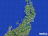 2021年05月17日の東北地方のアメダス(風向・風速)