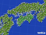 四国地方のアメダス実況(風向・風速)(2021年05月17日)