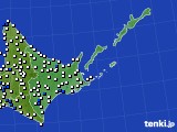 道東のアメダス実況(風向・風速)(2021年05月18日)