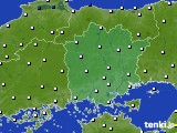 岡山県のアメダス実況(風向・風速)(2021年05月20日)