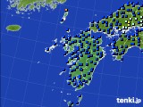 九州地方のアメダス実況(日照時間)(2021年05月21日)